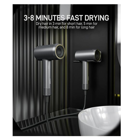 LILIDURO || Mini Hair Dryer- Negative Ionic Blow Dryer - Picture 3 of 5